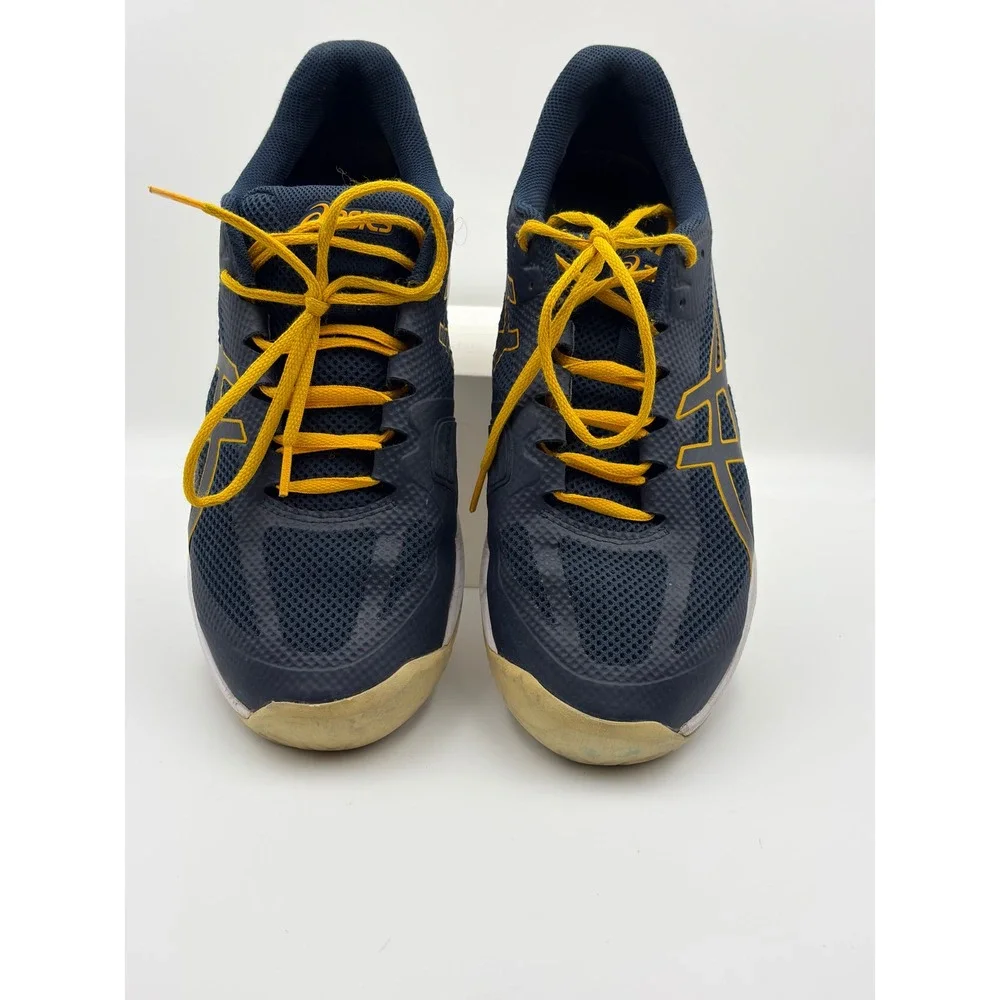Asics Court Speed FF Mens 12 Tennis Shoes Navy Blue Yellow 1041A092